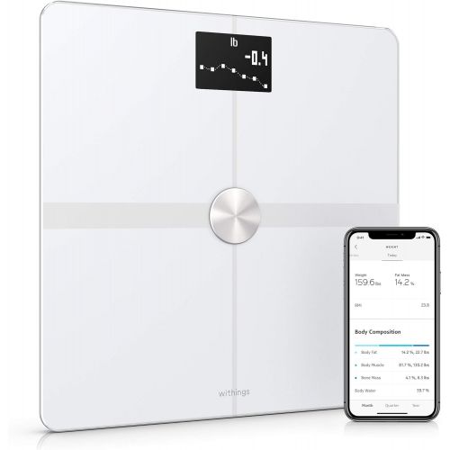  Withings  Nokia | Body+ - Smart Body Composition Wi-Fi Digital Scale with smartphone app, Black