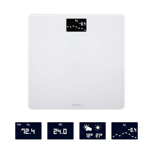  Withings / Nokia | Body - Smart Weight & BMI Wi-Fi Digital Scale with smartphone app, White (Renewed)