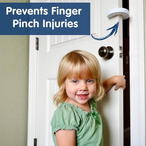  [아마존베스트]Wittle Finger Pinch Guard - 4pk. Baby Proofing Doors Made Easy with Soft Yet Durable Foam Door Stopper. Prevents Finger Pinch Injuries, Slamming Doors, and Child or Pet from Gettin