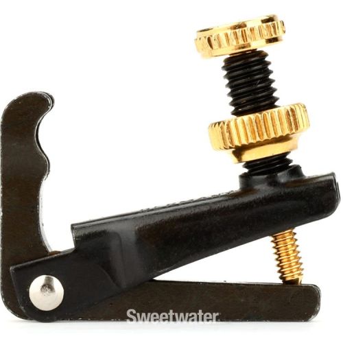  Wittner Stable-style Fine Tuner for 1/2-1/4-size Violin - Black with Gold Screw