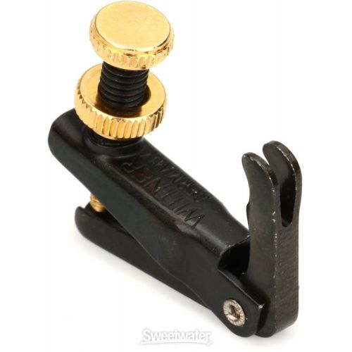 Wittner Stable-style Fine Tuner for 1/2-1/4-size Violin - Black with Gold Screw