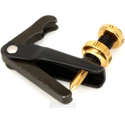  Wittner Stable-style Fine Tuner for 1/2-1/4-size Violin - Black with Gold Screw