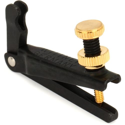  Wittner Stable-style Fine Tuner for 15-inch+ Viola (2-Pack)- Black with Gold Screw, Wide