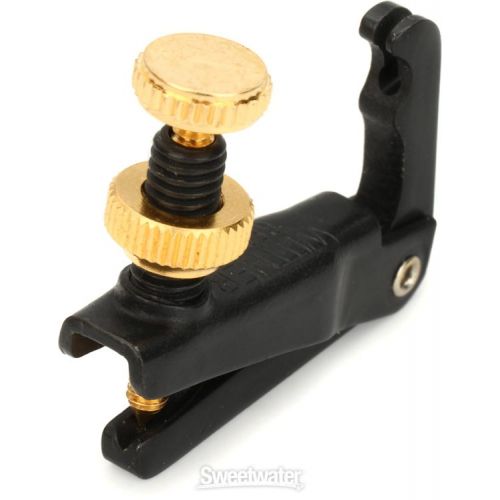  Wittner Stable-style Fine Tuner for 1/2-1/4-size Violin - Black with Gold Screws