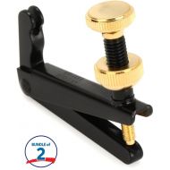 Wittner Stable-style Fine Tuner for 4/4- and 3/4-size Cello (2-Pack) - Black with Gold Screw