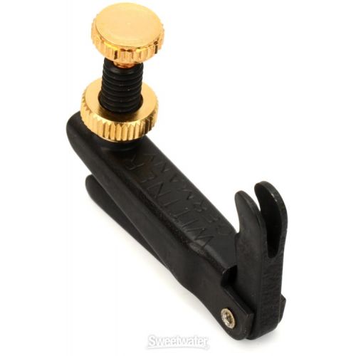  Wittner Stable-style Fine Tuner for 4/4-3/4-size Violin - Black with Gold Screw, Wide