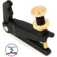 Wittner Stable-style Fine Tuner for 4/4-3/4-size Violin (2-Pack) - Black with Gold Screw