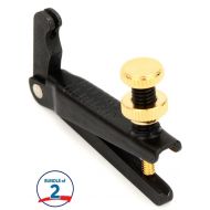 Wittner Stable-style Fine Tuner for 15-inch+ Viola (2-Pack) - Black with Gold Screw