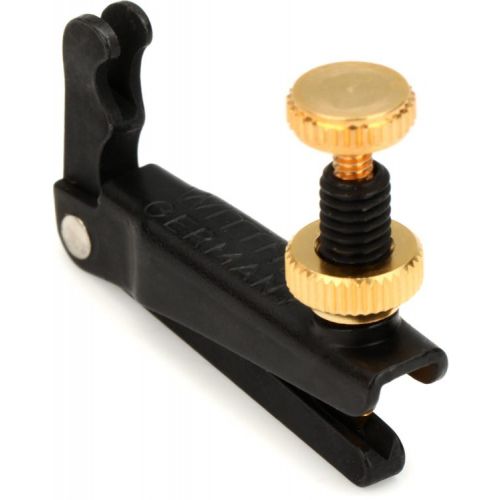  Wittner Stable-style Fine Tuner for 4/4-3/4-size Violin (2-Pack) - Black with Gold Screw, Wide