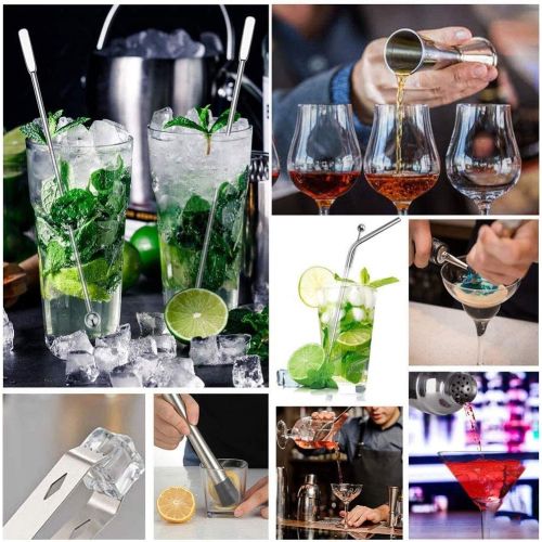  [아마존베스트]Wityoo Cocktail Shaker Set,14 Piece Bartender Kit for Drink Mixing,Stainless Steel Bar Tool with 24oz Martini Shaker,Muddler,Jigger,Strainer,Bar Spoon,Tongs,Bottle Opener,Liquor Pourers,S