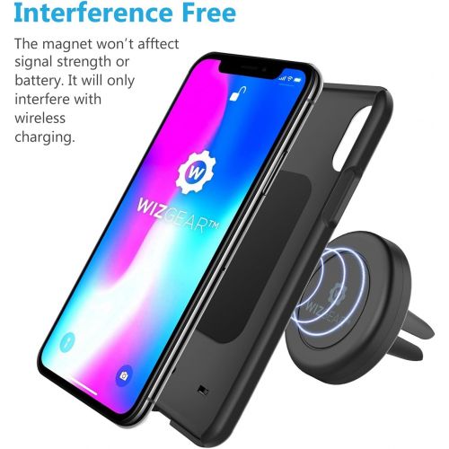  [아마존베스트]WizGear Universal Air Vent Magnetic Phone Car Mount Holder with Fast Swift-Snap Technology for Smartphones and Mini Tablets, Black
