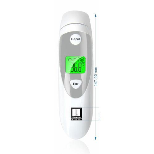  Wizard Research Laboratories Temperature Wizard Forehead & Ear Thermometer for All Ages