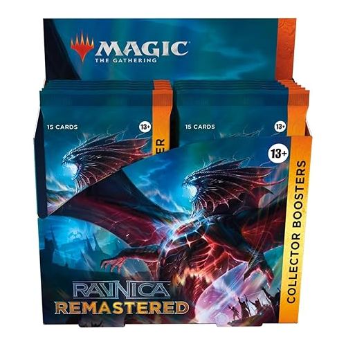  Magic: The Gathering Ravnica Remastered Collector Booster Box - 12 Packs (180 Magic Cards)