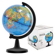 [아마존베스트]Wizdar 4 World Globe for Kids Learning, Educational Rotating World Map Globes Mini Size Decorative Earth Children Globe for Classroom Geography Teaching, Desk & Office Decoration-4