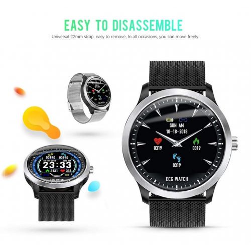  Wkgre N58 1.22Inch ECG Display Customized Activity Waterproof Pedometer Blood Pressure Heart Rate Monitor 3D UI Smart Watch