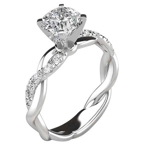  WoCoo Women Ring Bridal Cubic Zirconia Diamond Engagement Promise Rings Jewelry Gift