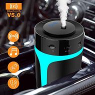 [아마존베스트]Wobrikosee Bluetooth FM Transmitter for Car with USB Portable Car Humidifier,Wireless FM Transmitter Radio Adapter Car Kit with Hands Free Calling,USB Charging Ports,U Disk,TF Card,MP3 Music