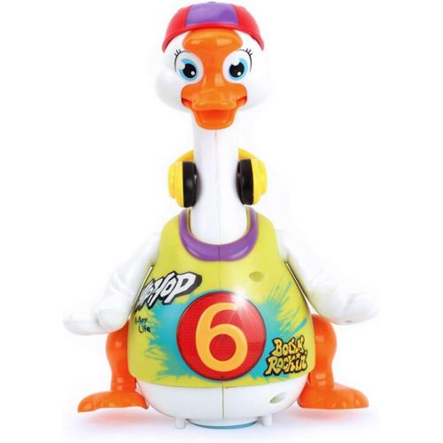  Woby Hip Hop Dancing Walking Swing Goose Musical Educational Gift Toy for 1 Year Old Toddlers Green