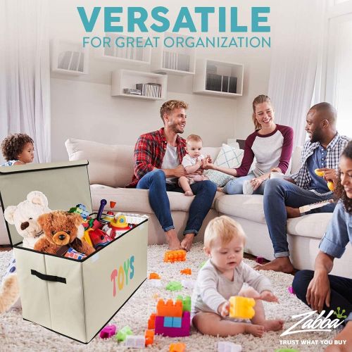  Woffit Toy Storage Organizer Chest for Kids & Living Room, Nursery, Playroom, Closet etc.  Extra Large Collapsible Toys Bin with Flip-top lid for Children & Dog Toys, Great Box fo