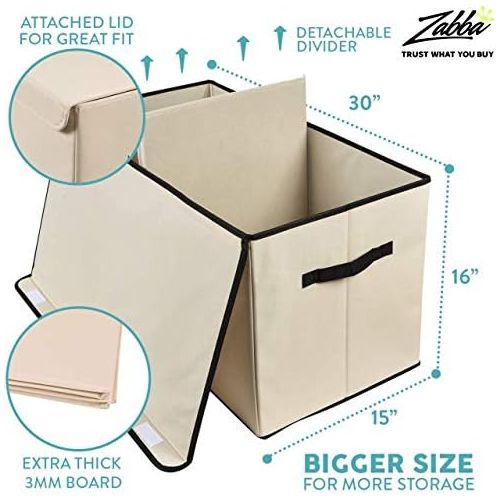  Woffit Toy Storage Organizer Chest for Kids & Living Room, Nursery, Playroom, Closet etc.  Extra Large Collapsible Toys Bin with Flip-top lid for Children & Dog Toys, Great Box fo