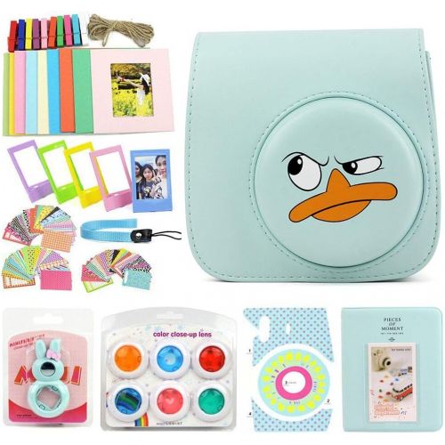  WOGOZAN for Fujifilm Instax Mini 9/8 Instant Film Camera Leather Case Suit with Case, Photo Album, Filters and Other 6 Accessories 9 Items