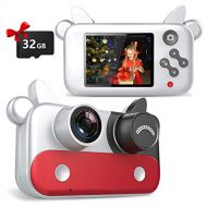 [아마존베스트]Wohome Digital Camera for Kids,1080P Kids Camera Digital Video Camera with 15 Photo Frames,9 Filters and 5 Games,Portable Toy Gifts for 3-12 Year Old Kids with 32GB SD Card