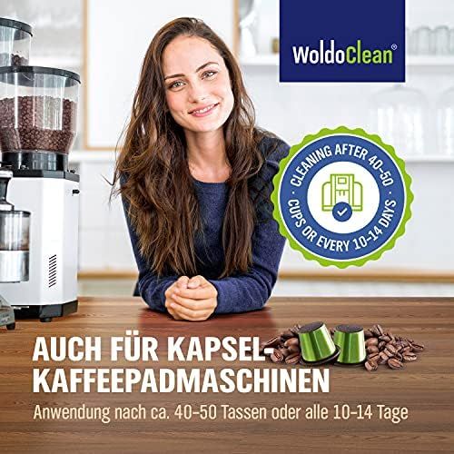  WoldoClean Cleaning Tablets 10 x 2 g for Fully Automatic Coffee Machine ? Compatible and Tested for Siemens, Melitta, Jura, Philips, DeLonghi, Saeco