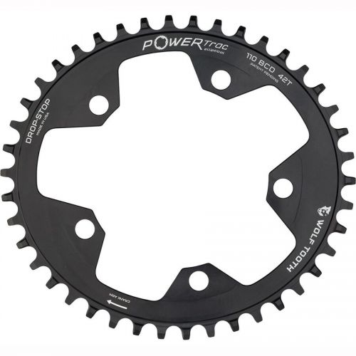  Wolf Tooth Components Drop Stop Elliptical 5-Bolt SRAM Flattop Chainring