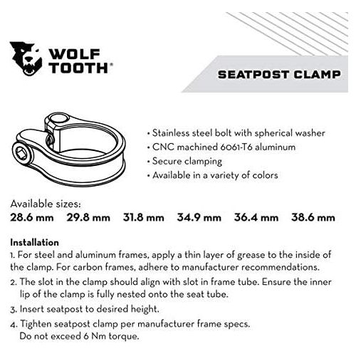  Wolf Tooth Components Wolf Tooth Precision-Machined Seatpost Clamp