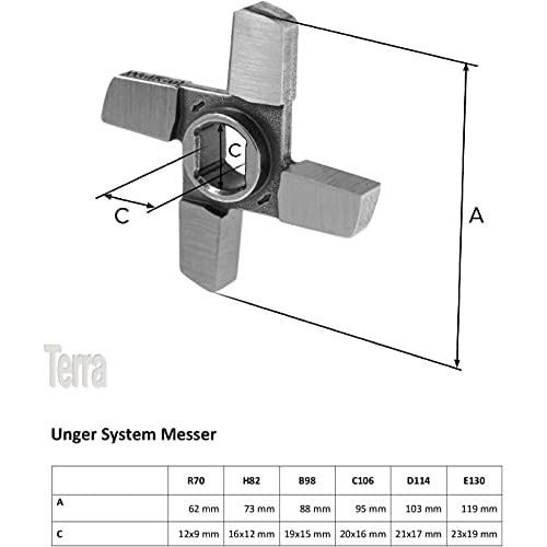  [아마존베스트]WolfCut Unger System Cross Blade for Mincer H82 Double-Edge 4-Blade