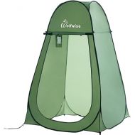 WolfWise Portable Pop Up Privacy Shower Tent Spacious Changing Room for Camping Hiking Beach Toilet Shower Bathroom Green