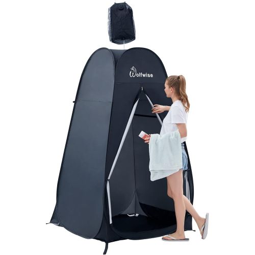  [아마존베스트]WolfWise 6.6FT Portable Pop Up Shower Privacy Tent Spacious Dressing Changing Room for Toilet Camping Biking Beach