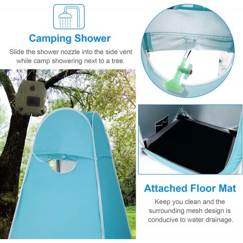  WolfWise Portable Pop Up Privacy Shower Tent Spacious Changing Room for Camping Hiking Beach Toilet Shower Bathroom