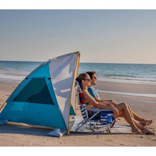  WolfWise 3 Person Portable Beach Tent UPF 50+ Sun Shade Canopy Umbrella with Extendable Floor