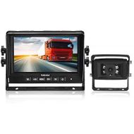 Wolfwhoop Haloview MC7601 Backup Camera System Kit 7 LCD Reversing Monitor IP69K Waterproof Rear View Camera TruckTrailerBusRVPickupsCamperVanFarm Machine Car (MC7601)