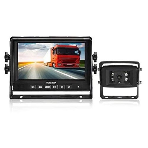  Wolfwhoop Haloview MC7601 Backup Camera System Kit 7 LCD Reversing Monitor IP69K Waterproof Rear View Camera TruckTrailerBusRVPickupsCamperVanFarm Machine Car (MC7601)