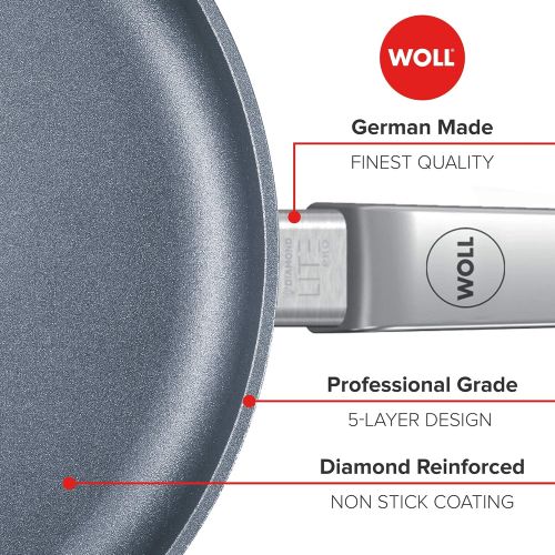  Woll WOLL Diamond LITE Pro, Gusspfanne mit Edelstahlstiel, Ø 32 cm, 5 cm hoch