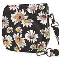 Wolven Protective Case Bag Purse Compatible with Mini 11 Mini 9 Mini 8 Mini 8+ Camera, Black Flower Floral