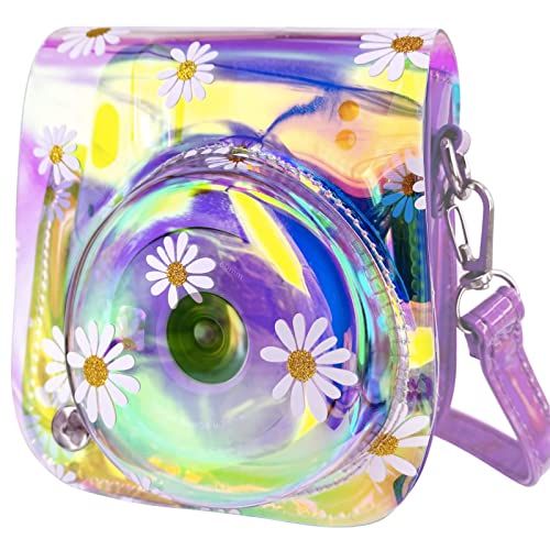  Wolven Camera Protective Case Bag Compatible with Fujifilm Mini 11 8 8+ 9 Camera - Pink Clear