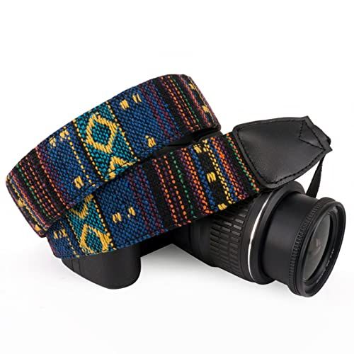  Wolven Pattern Canvas Camera Neck Shoulder Strap Belt for Men/Women Compatible with All DSLR/SLR/Nikon/Canon/Sony etc, 10