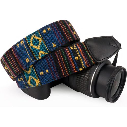  Wolven Pattern Canvas Camera Neck Shoulder Strap Belt for Men/Women Compatible with All DSLR/SLR/Nikon/Canon/Sony etc, 10