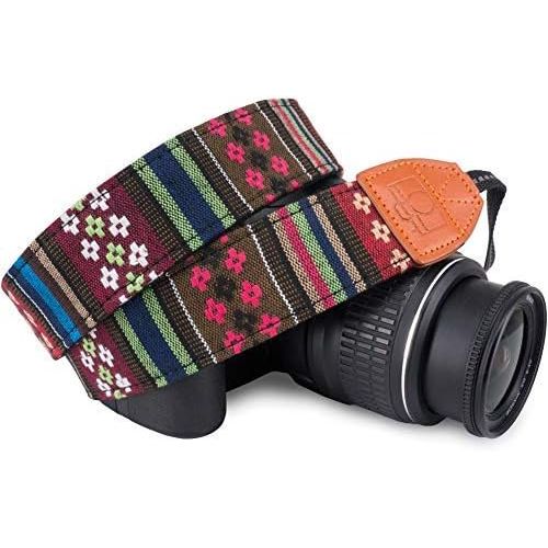  Wolven Vintage Jacquard Weave Camera Neck Shoulder Strap Belt Compatible with All DSLR/SLR/Digital Camera (DC)/Instant Camera/Polaroid etc (National Style 01)