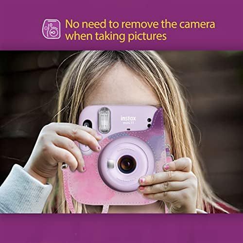  WOLVEN Protective Case Bag Purse Compatible with Mini 11 Camera, (PurpleC)