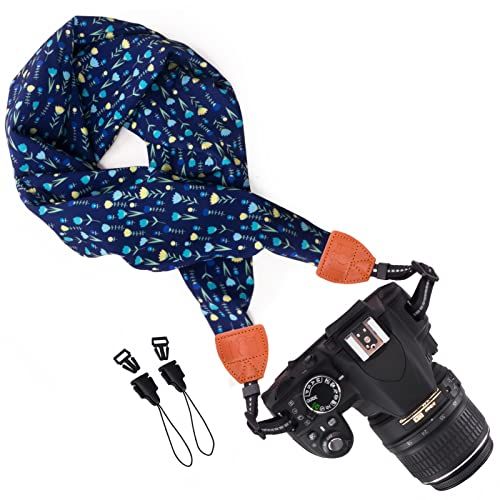  Wolven Soft Scarf Camera Neck Shoulder Strap Belt Compatible with All DSLR/SLR/Digital Camera (DC) / Instant Camera Etc, (Pattern 07)