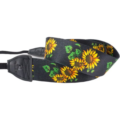  Wolven Camera Neck Shoulder Belt Strap Compatible with DSLR/SLR Etc,Black Flower