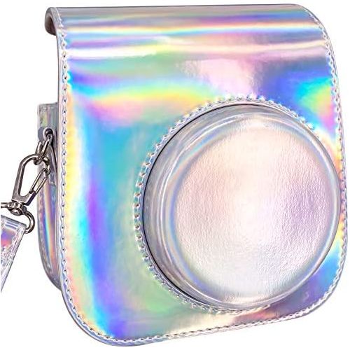 WOLVEN Protective Case Bag Purse Compatible with Mini 11 Camera, Slivery Laser