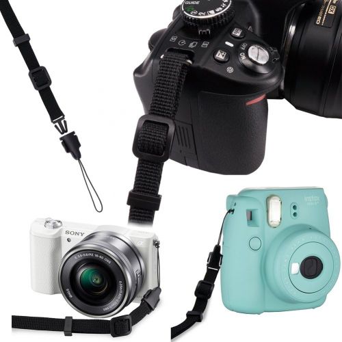  Wolven Soft Scarf Camera Neck Shoulder Strap Belt Compatible with All DSLR/SLR/Digital Camera (DC) / Instant Camera Etc, Green Flower