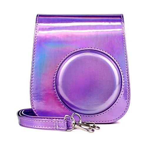  WOLVEN Protective Case Bag Purse Compatible with Mini 11 Camera, Purple Laser