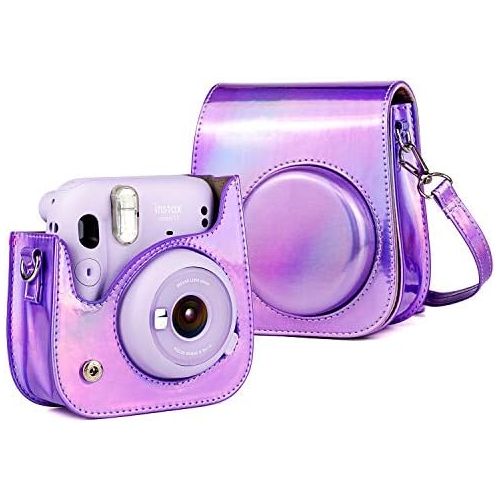  WOLVEN Protective Case Bag Purse Compatible with Mini 11 Camera, Purple Laser