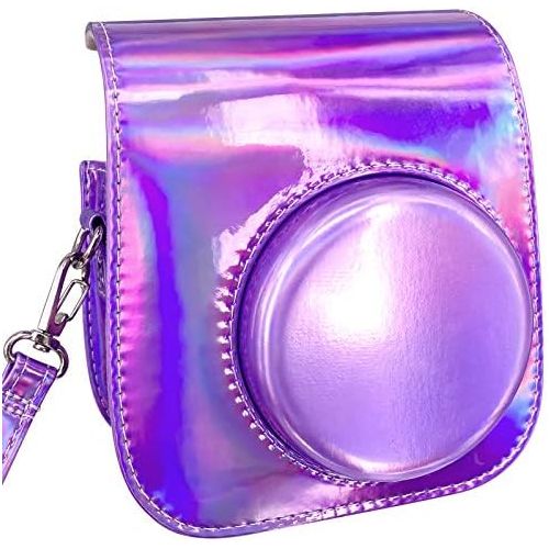  WOLVEN Protective Case Bag Purse Compatible with Mini 11 Camera, Purple Laser